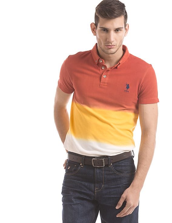 ombre polo shirt