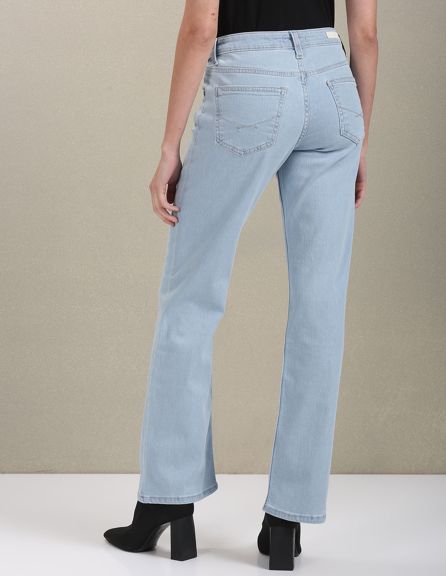 U.S. Polo Assn. Women Mid Rise Boot Cut Jeans