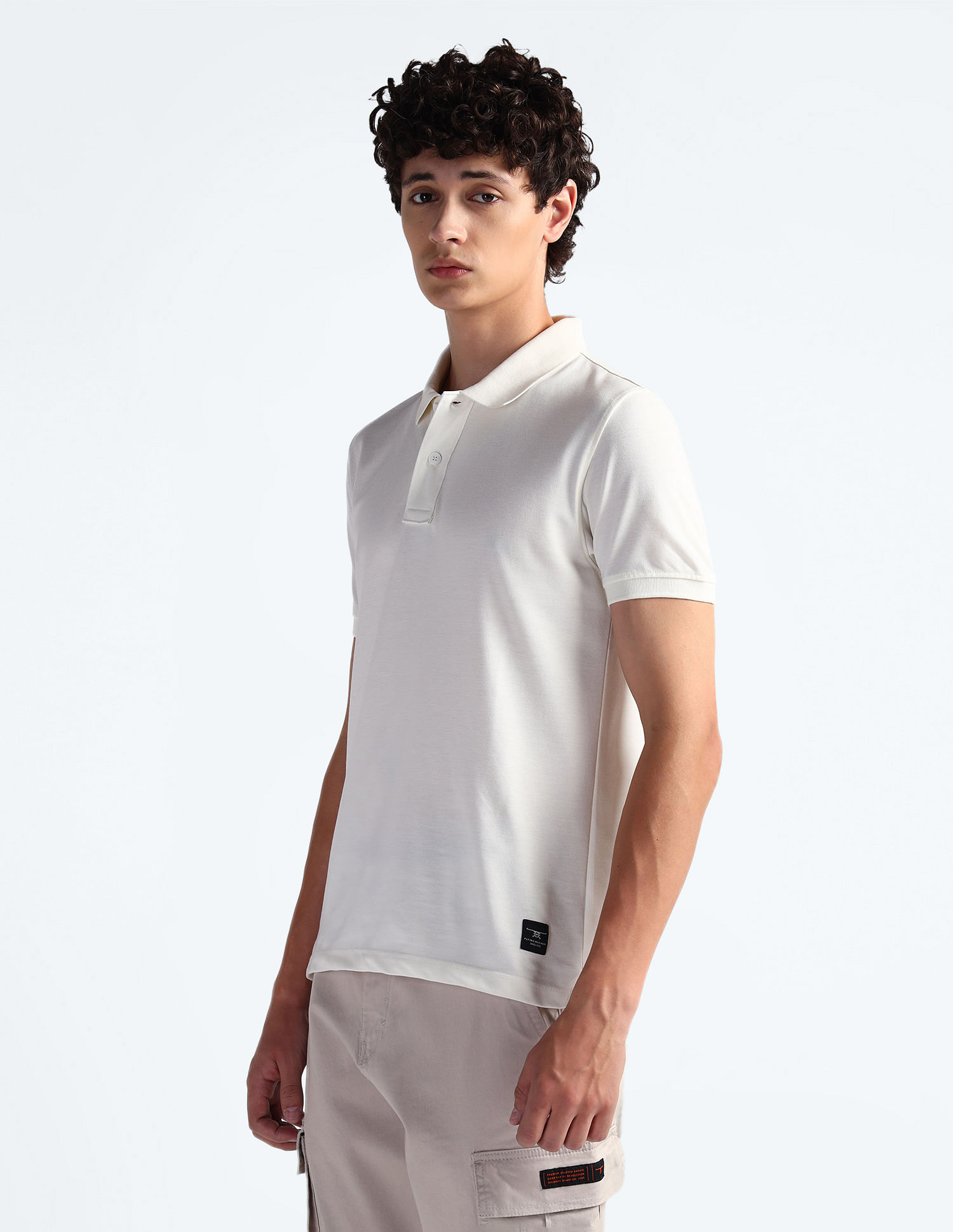 Flying Machine Pique Solid Polo Shirt