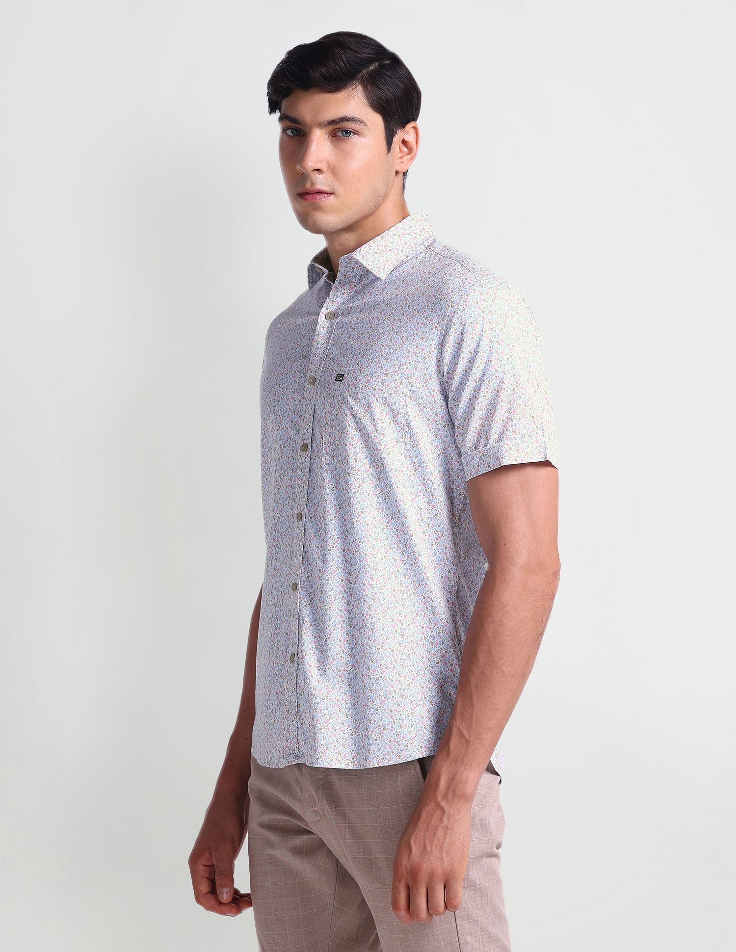 Arrow Sports Abstract Print Cotton Shirt