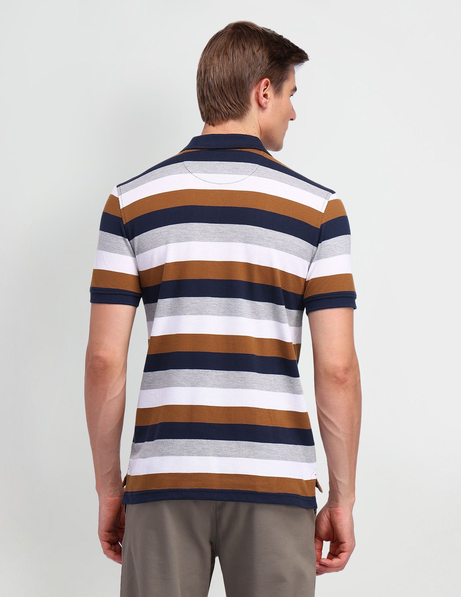Arrow Sport Horizontal Striped Regular Polo Shirt