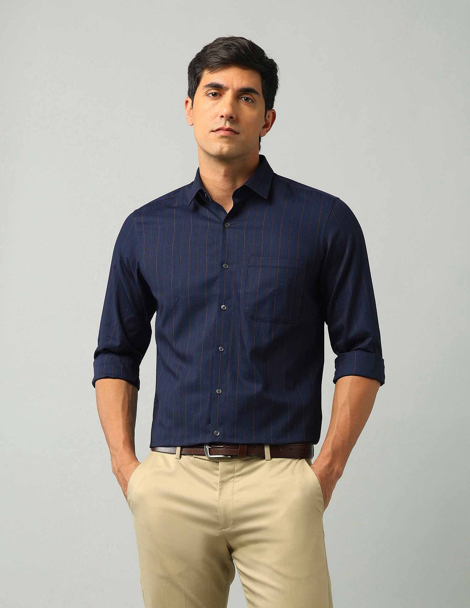 Arrow Liberty Classic Fit Vertical Stripes Shirt