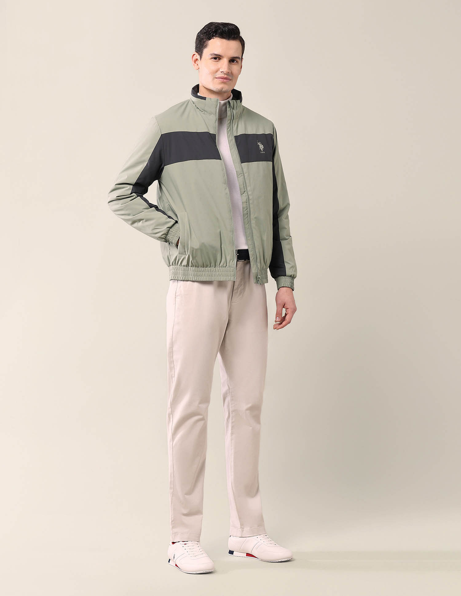 U.S. Polo Assn. Colourblocked Regular Fit Jacket