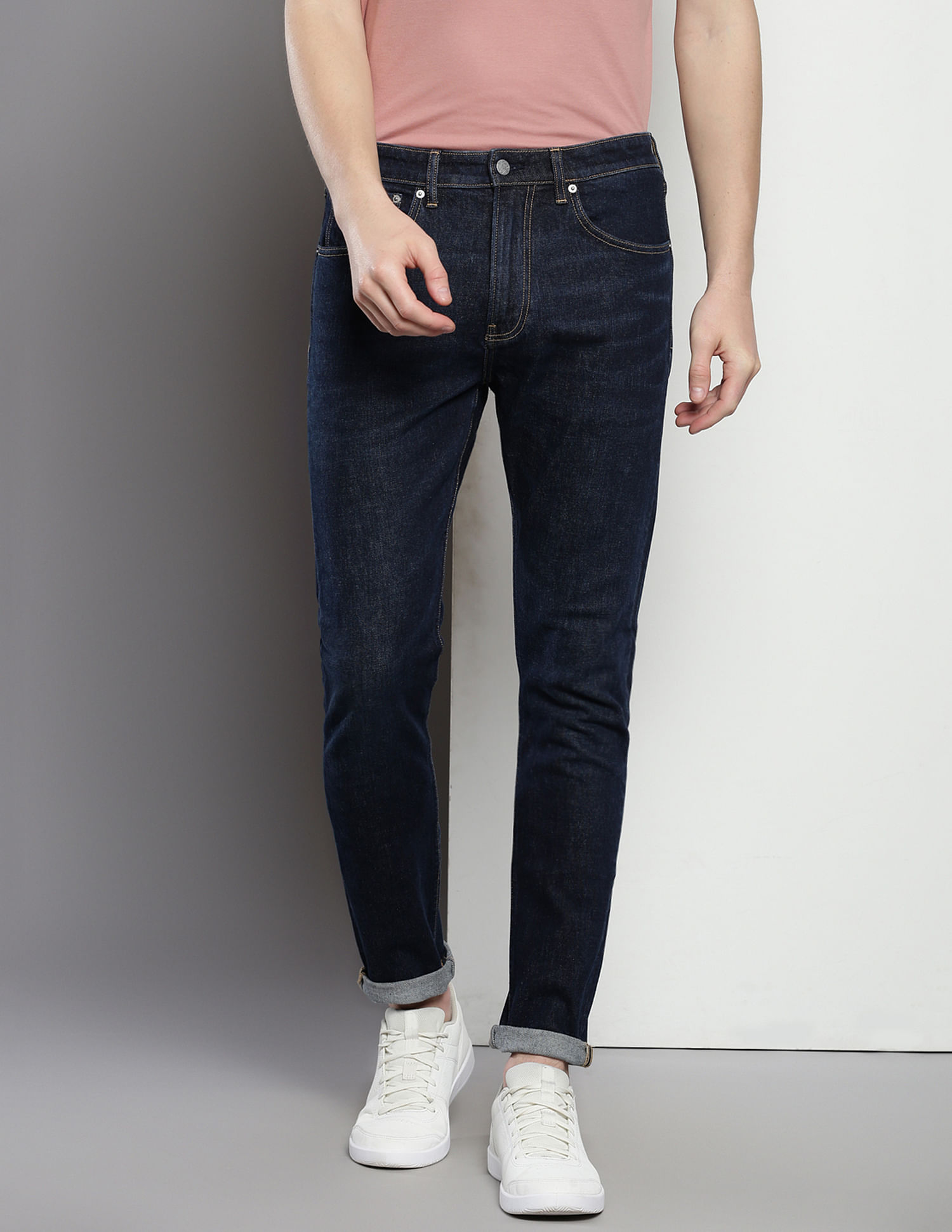 Calvin Klein Mid Rise Modern Tapered Fit Jeans