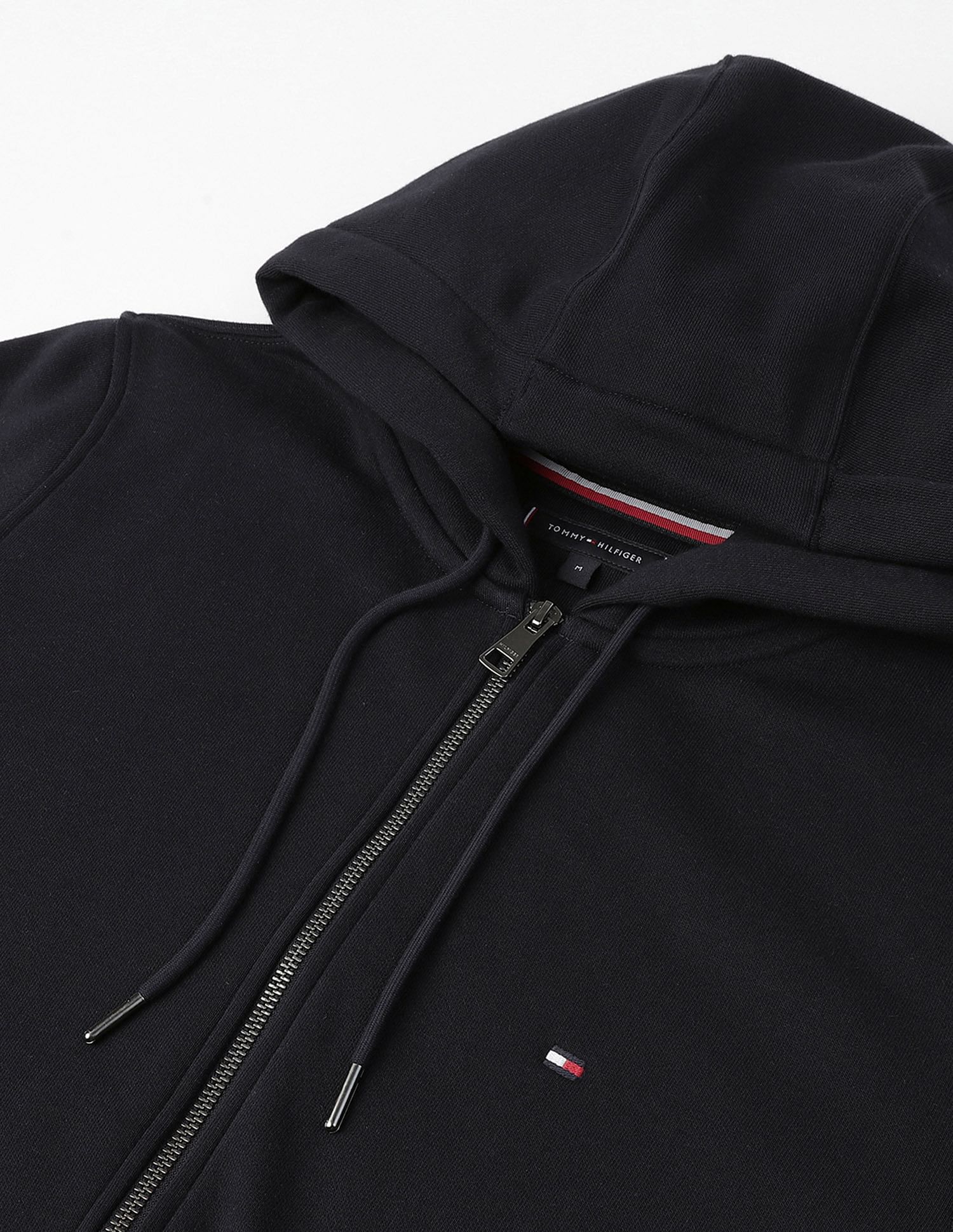Tommy Hilfiger Flag Logo Zip Through Hooded Sweatshirt
