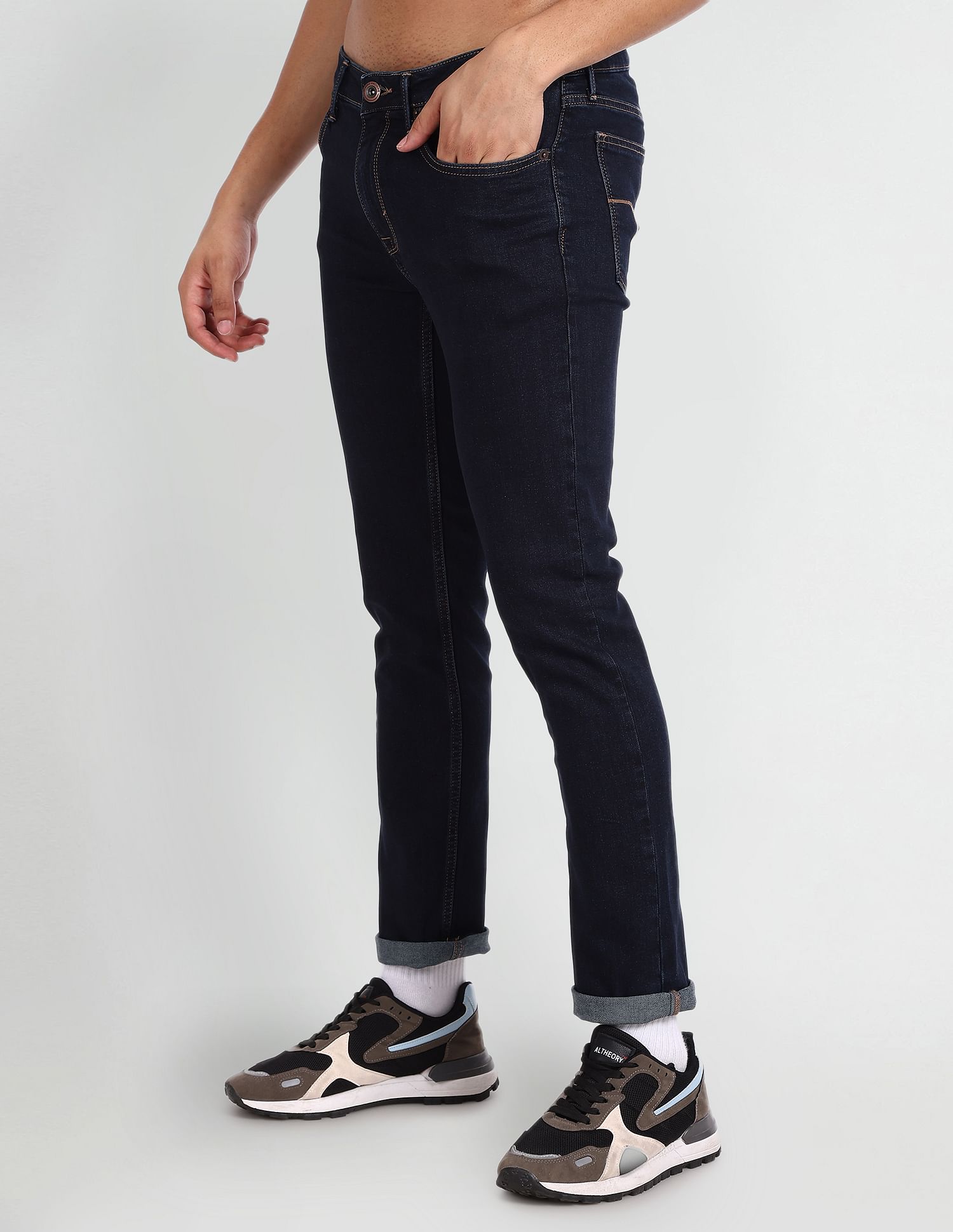 Flying Machine Michael Slim Tapered Rinsed Jeans