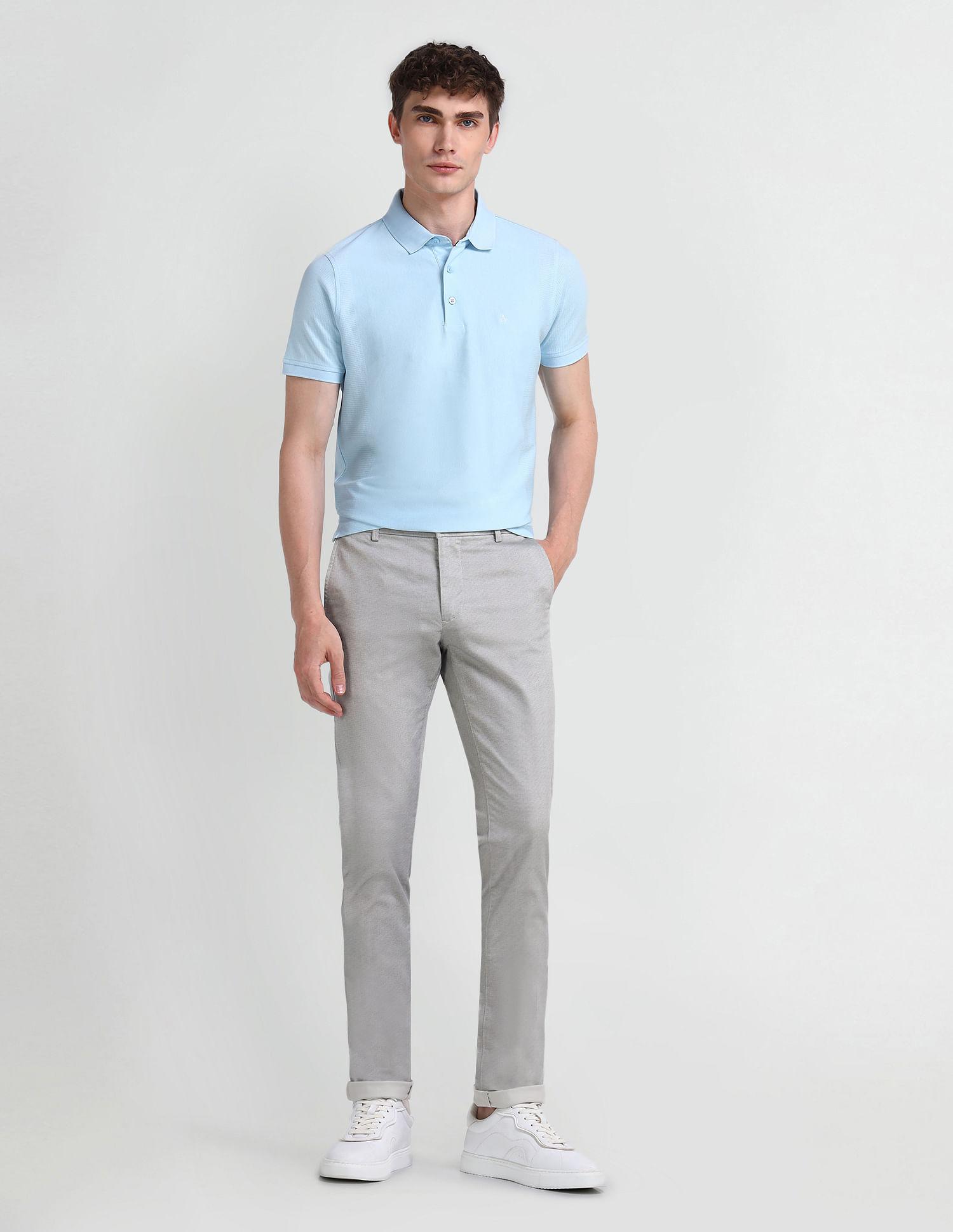 Arrow Textured Regular Fit Polo Shirt