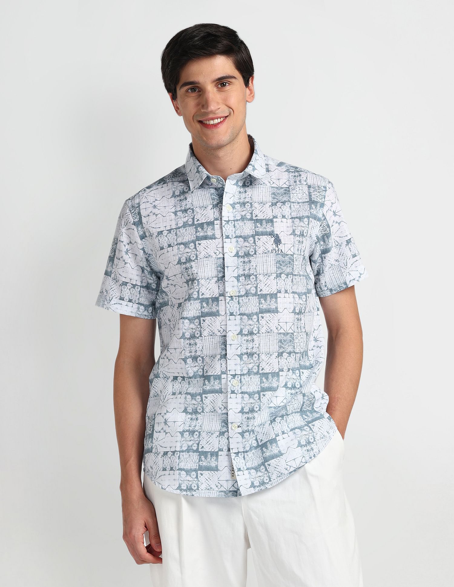 U.S. Polo Assn. Denim Co. Abstract Print Slim Fit Shirt