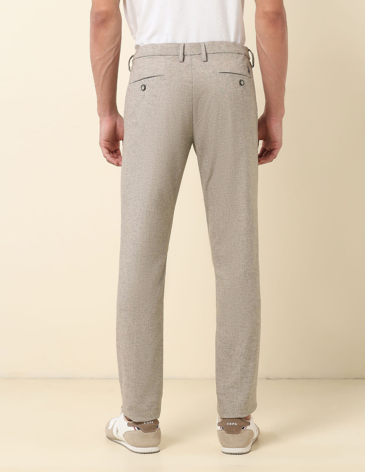U.S. Polo Assn. Austin Slim Fit Textured Trousers