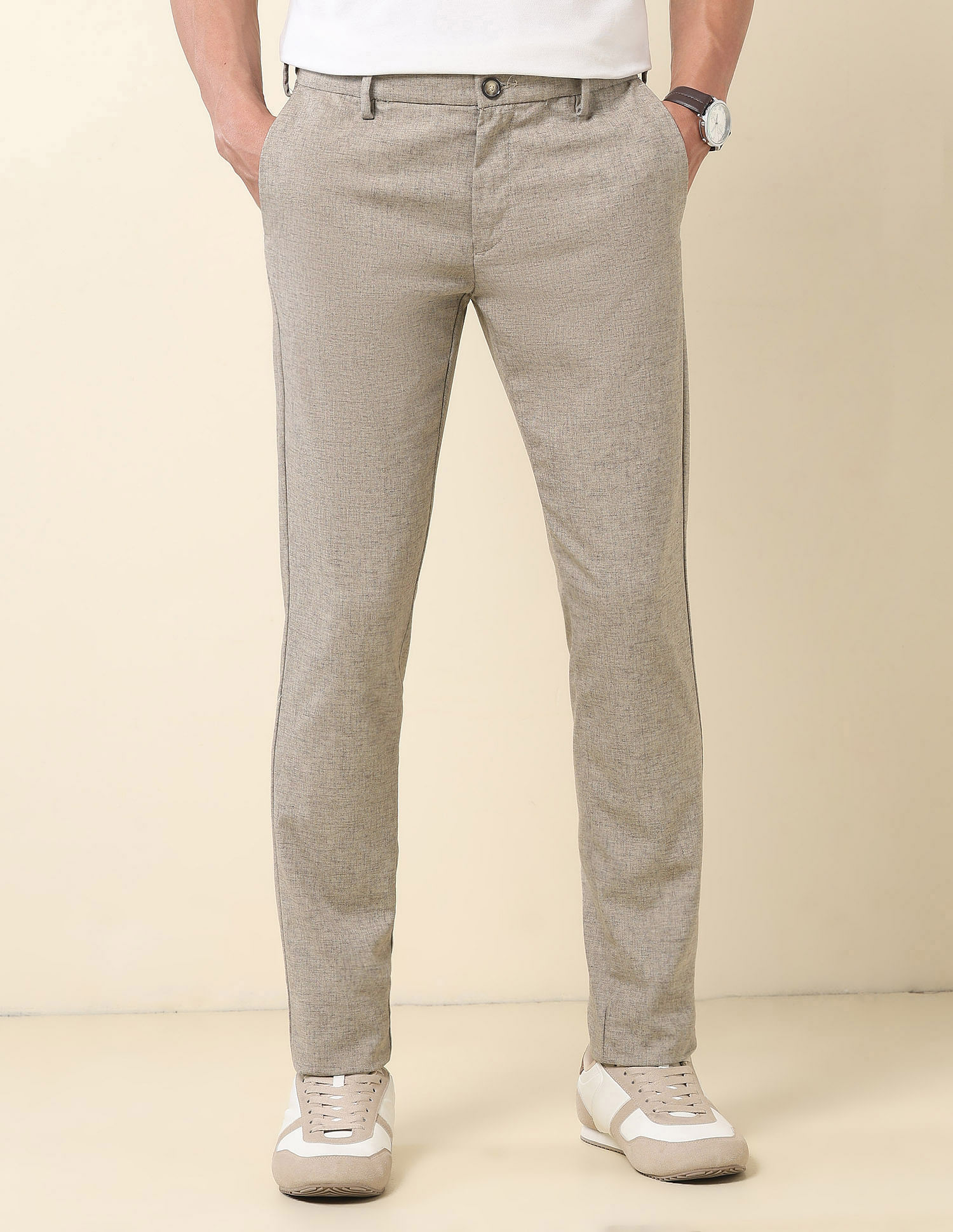 U.S. Polo Assn. Austin Slim Fit Textured Trousers