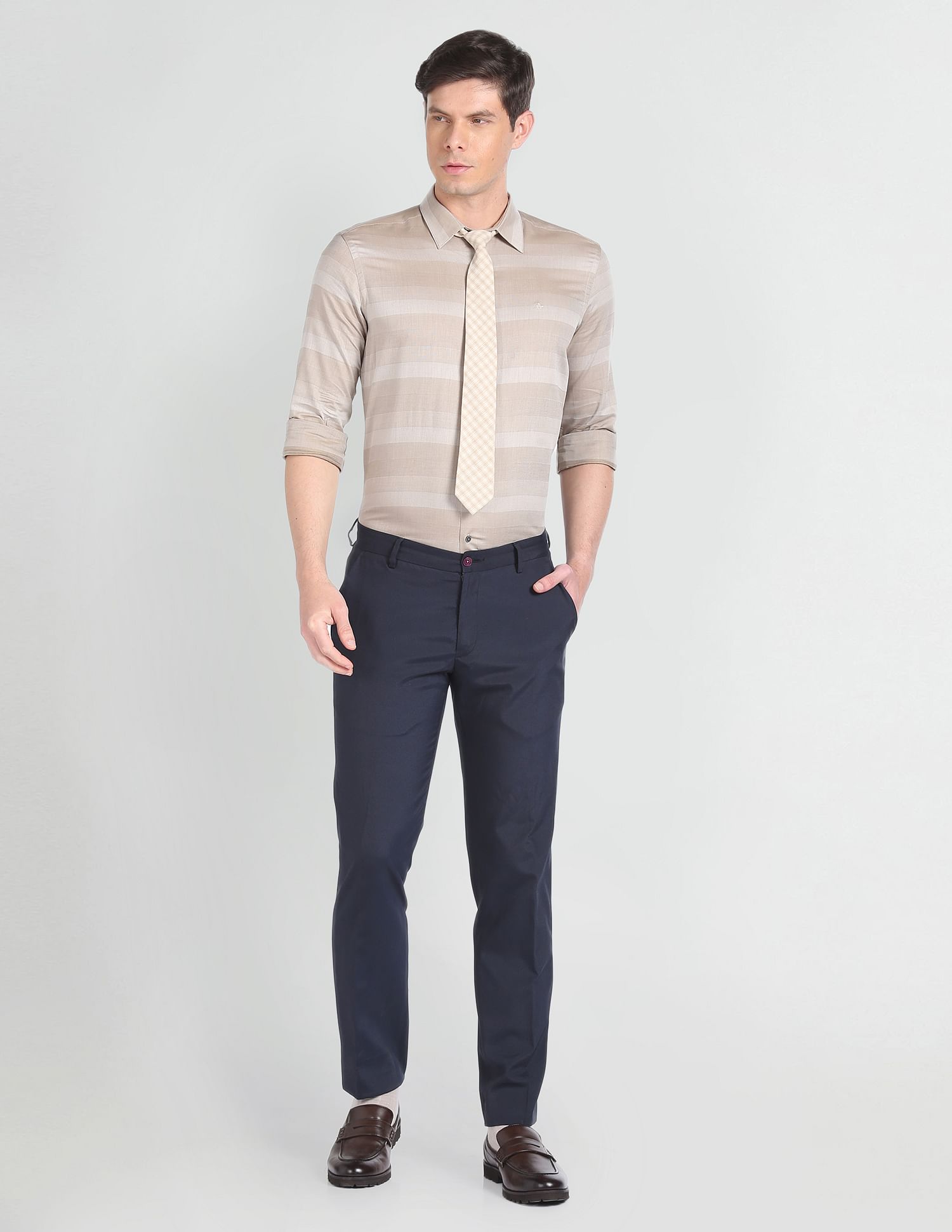Arrow Newyork Patterned Weave Slim Fit Shirt
