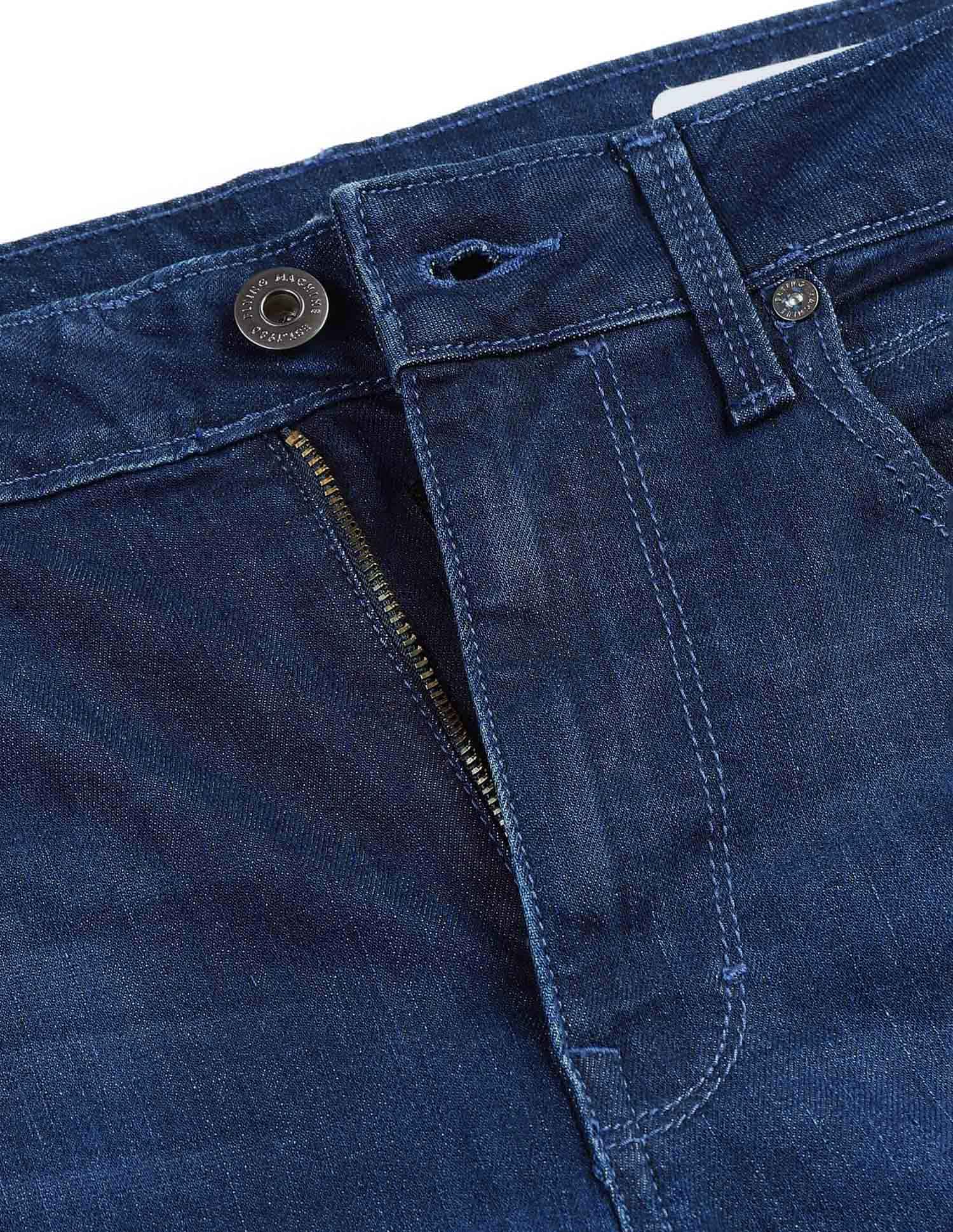 Flying Machine Mankle Relaxed Tapered Fit Stone Washed Jeans