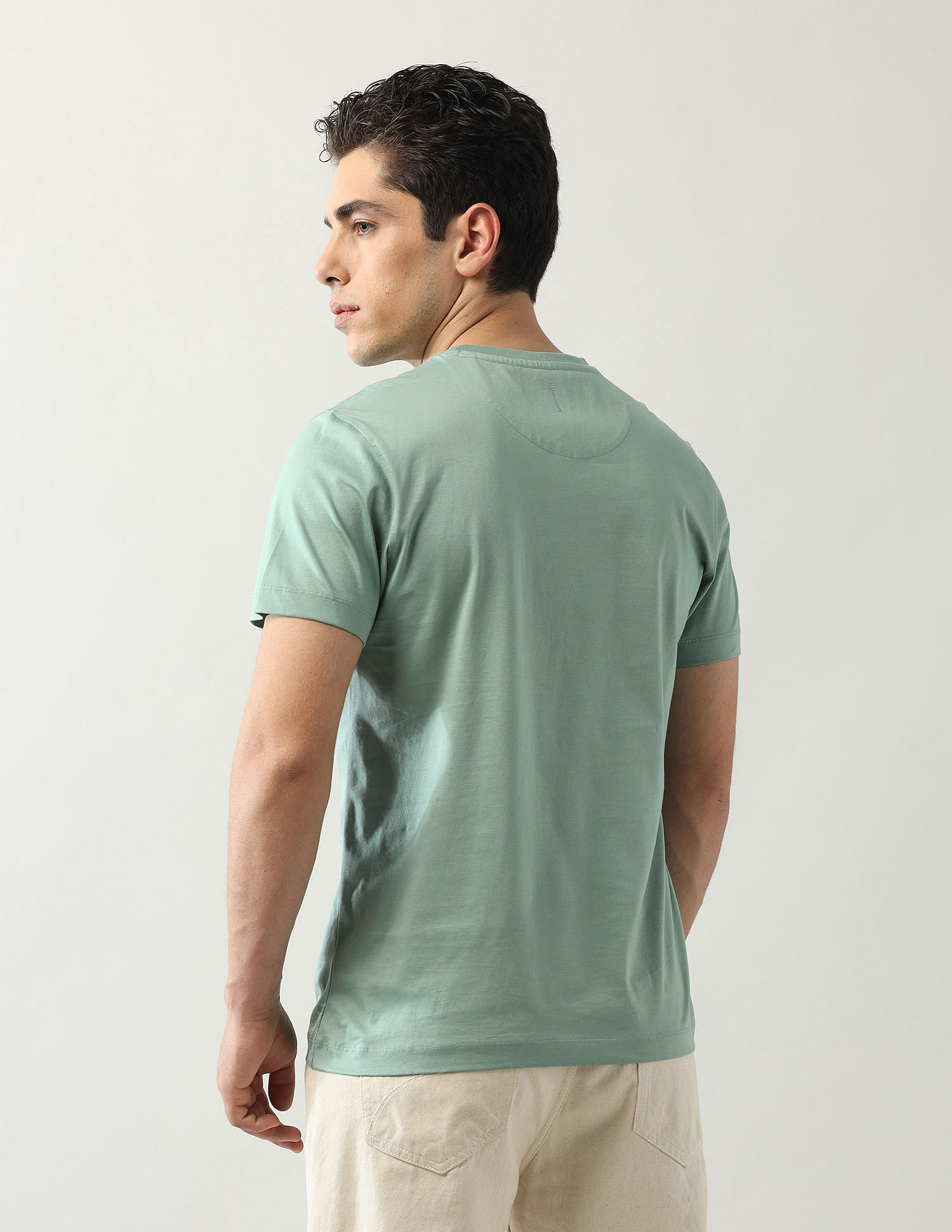 Arrow Newyork Abstract Printed Regular Fit T-Shirt