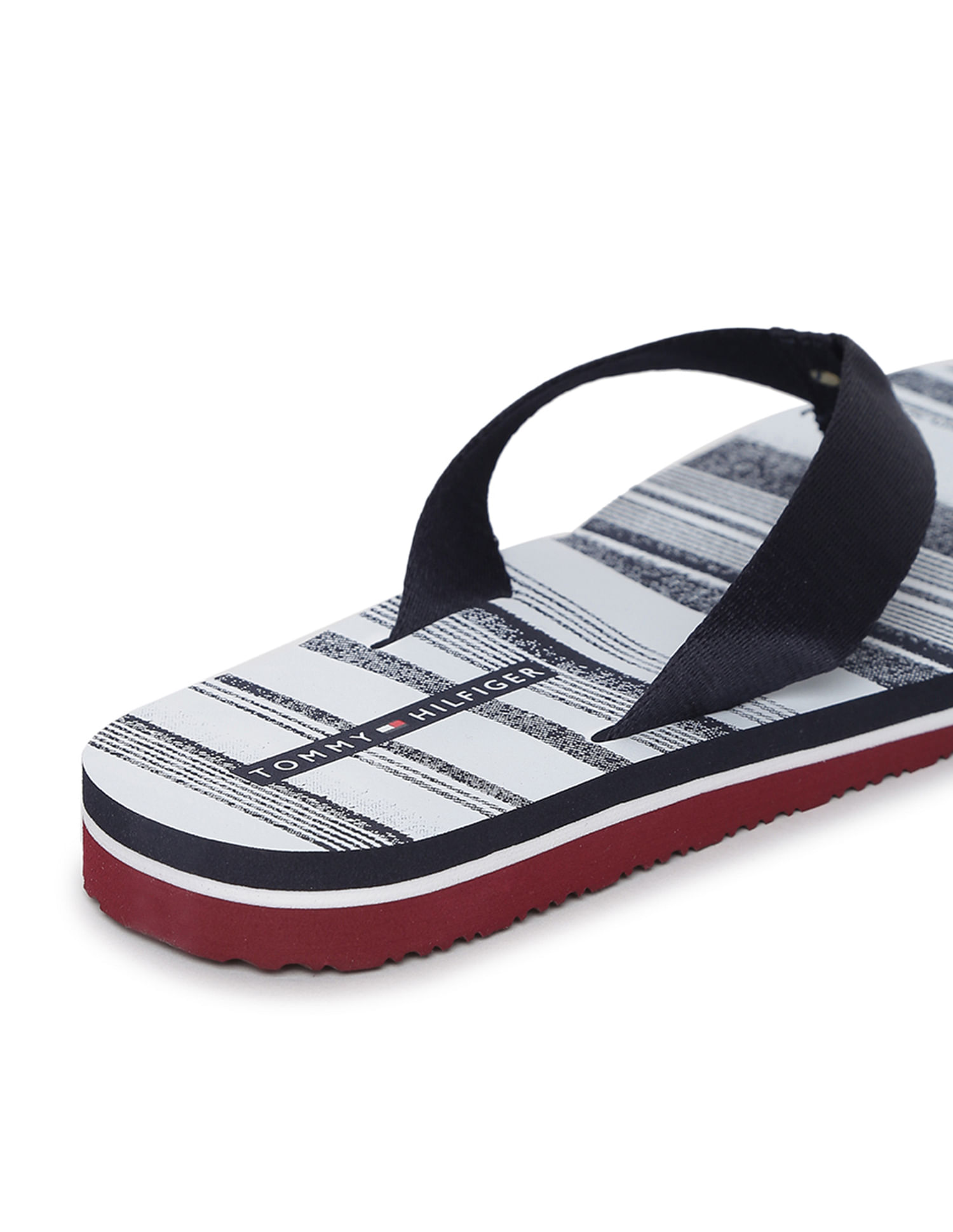 Buy Tommy Hilfiger Women V Strap Stripe Flip Flops NNNOW