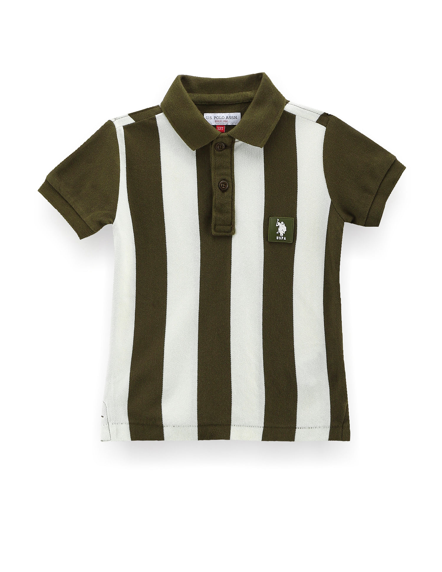 U.S. Polo Assn. Kids Cotton Vertical Striped Polo Shirt
