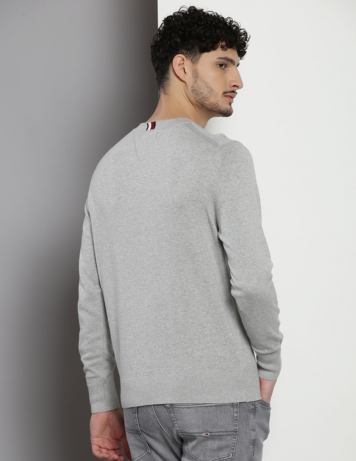 Tommy Hilfiger Transitional Cotton Brand Stripe Sweater