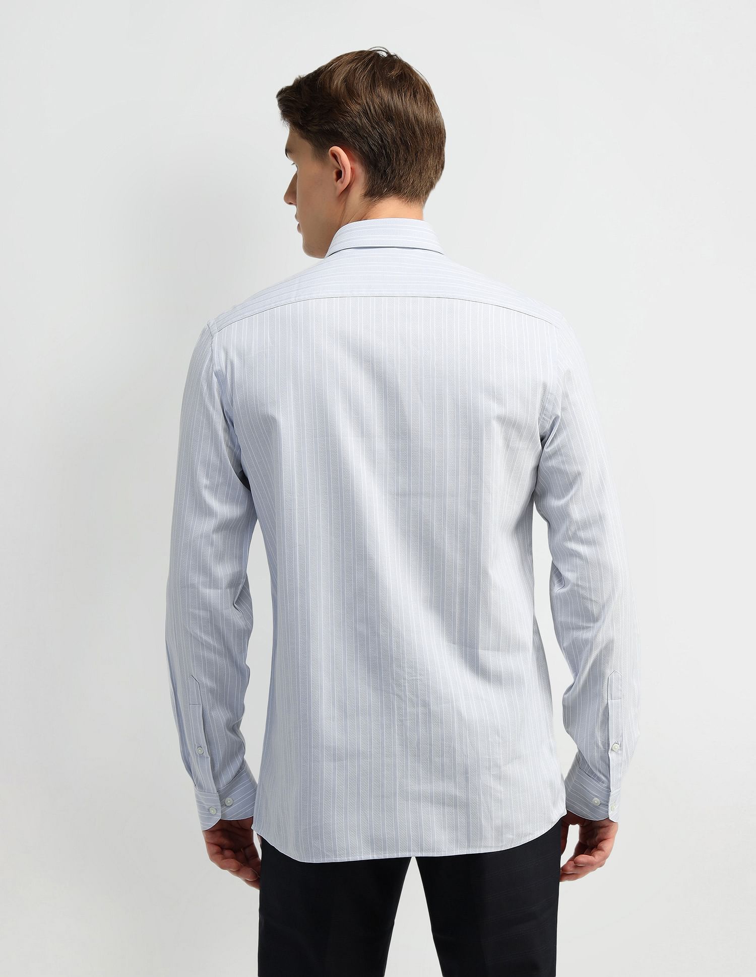 Arrow Vertical Stripe Cotton Shirt