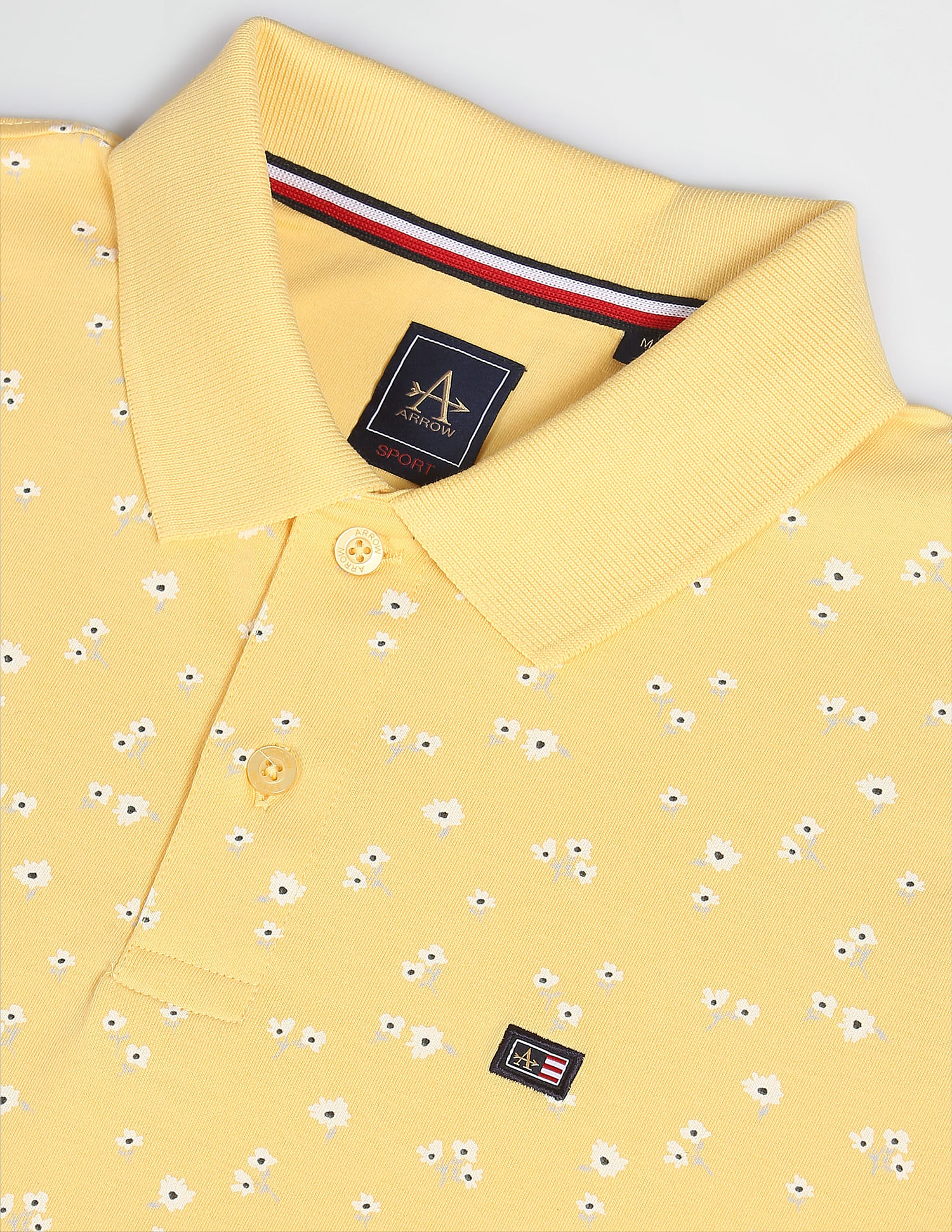Arrow Sports Floral Cotton Polo Shirt
