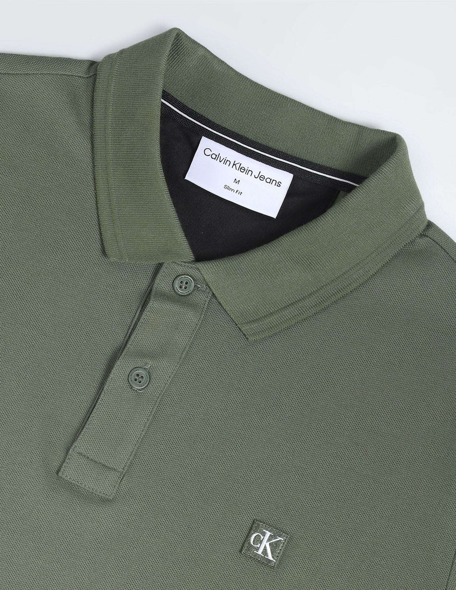 Calvin Klein Badge Logo Slim Polo Shirt