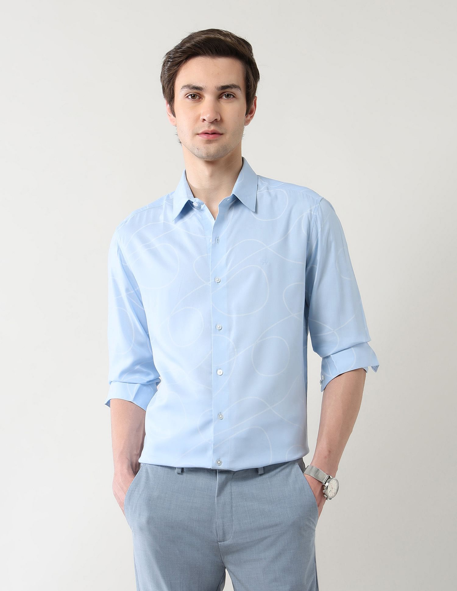 Arrow Newyork Abstract Manhattan Slim Fit Shirt
