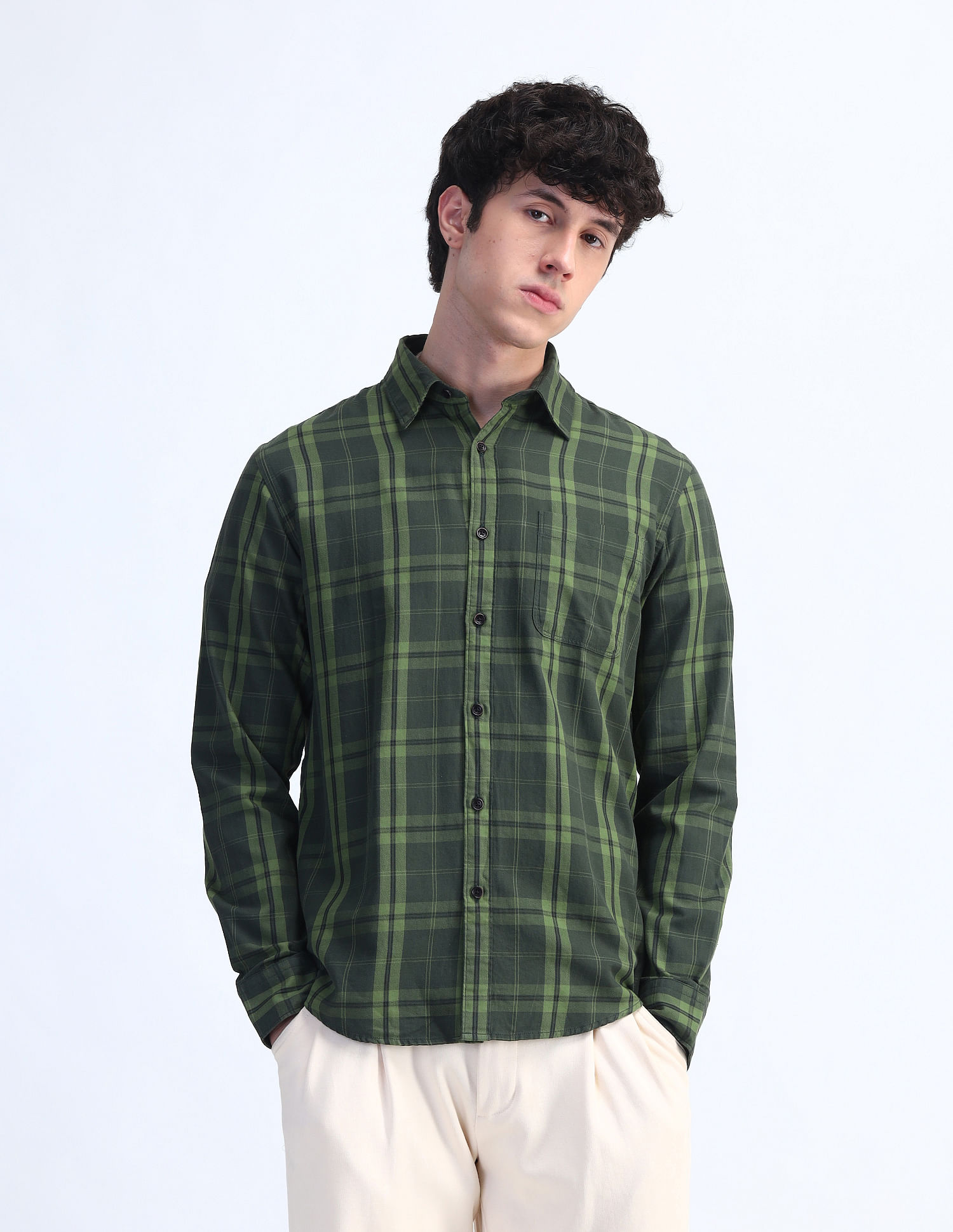 Flying Machine Slim Fit Checked Shirt
