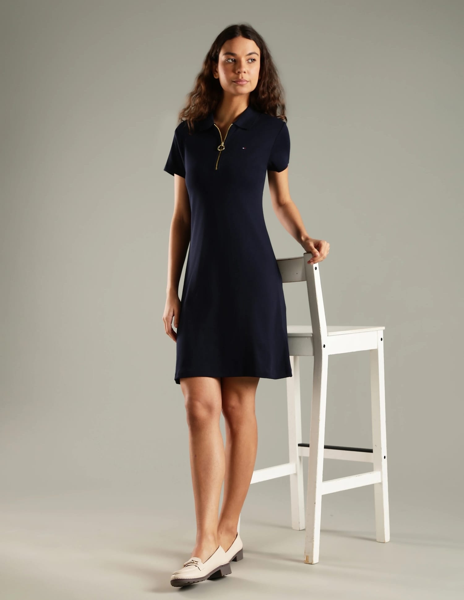 tommy hilfiger cotton polo dress Tommy Hilfiger Women's Zip-Front Cotton Polo Dress