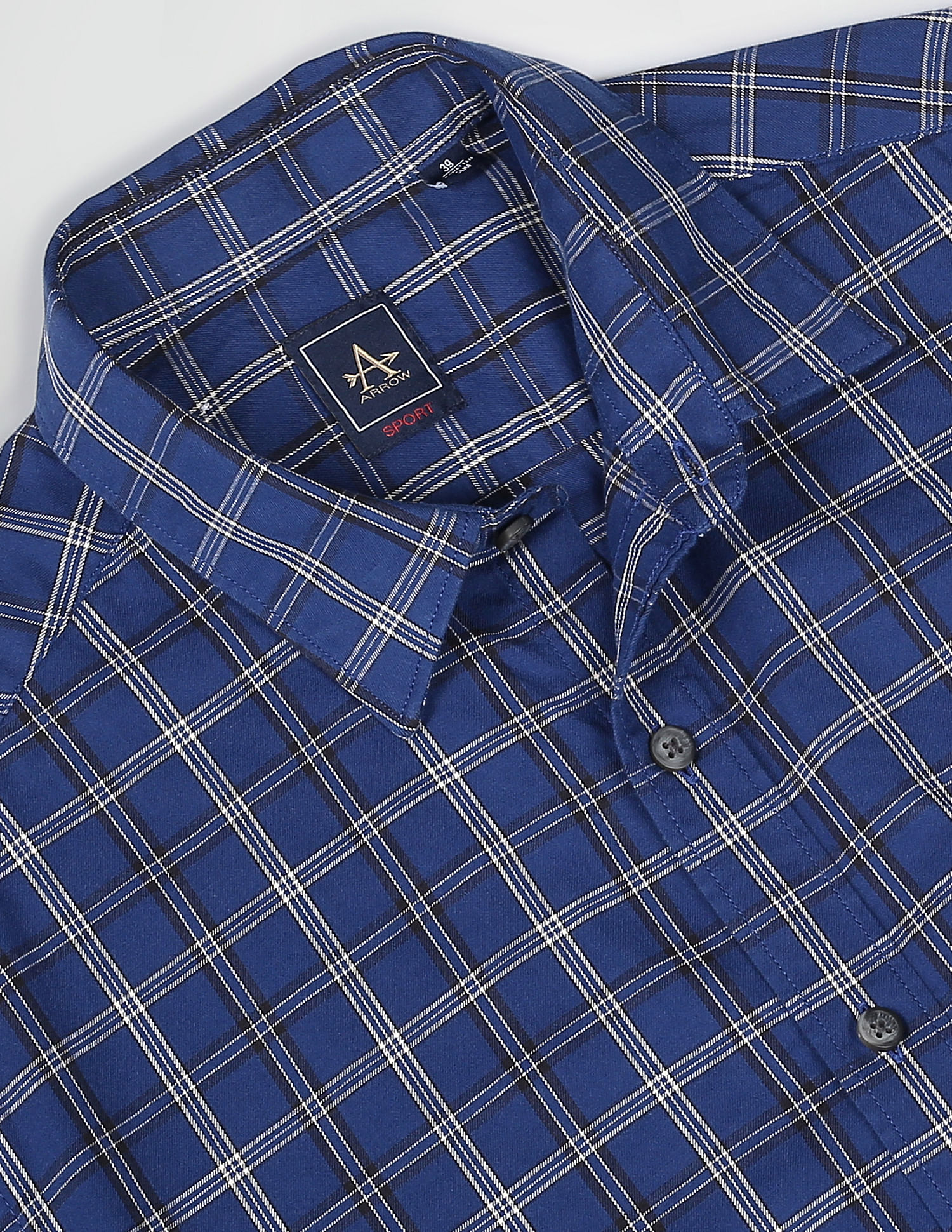 Arrow Sports Tartan Check Cotton Casual Shirt