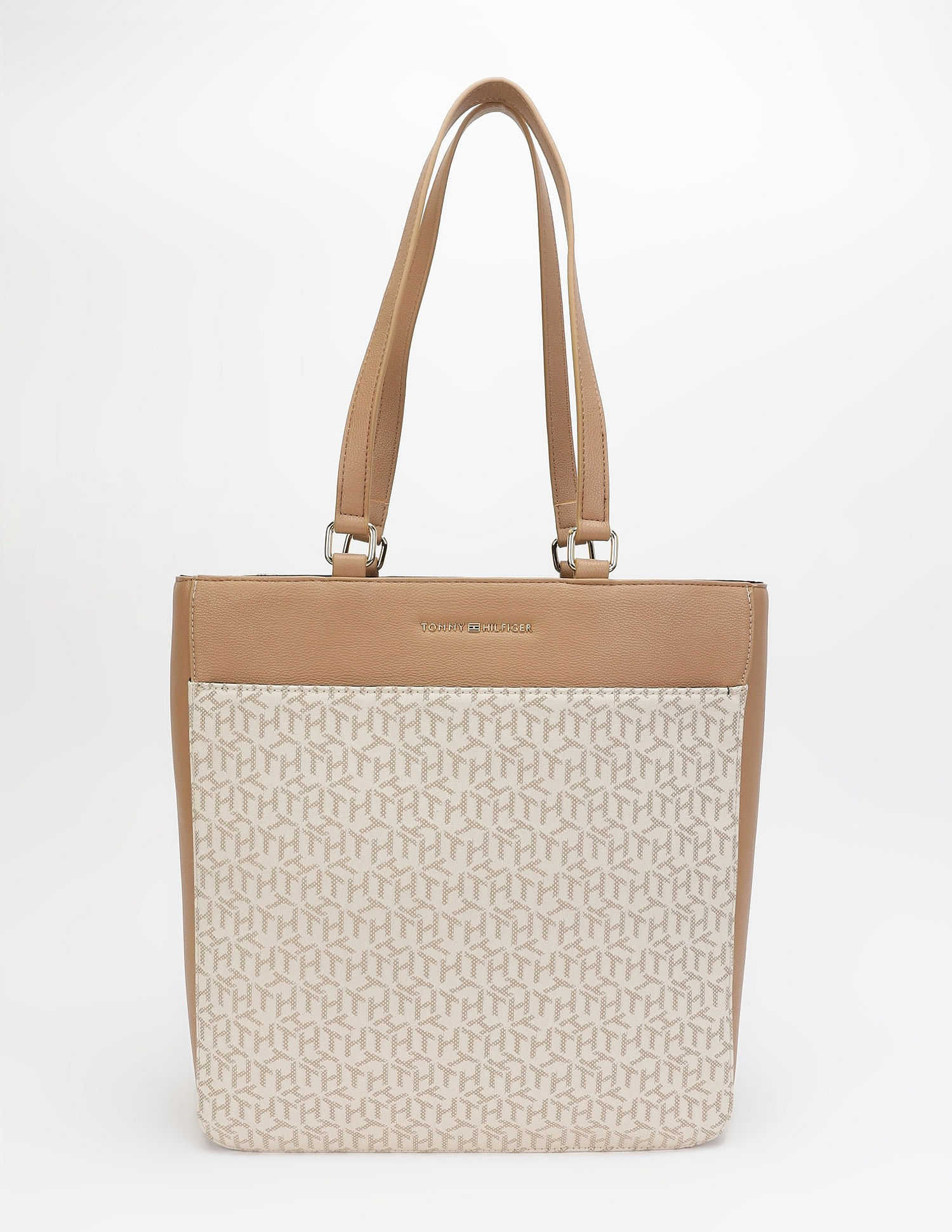 Tommy Hilfiger Logo White Polyester Tote Bag