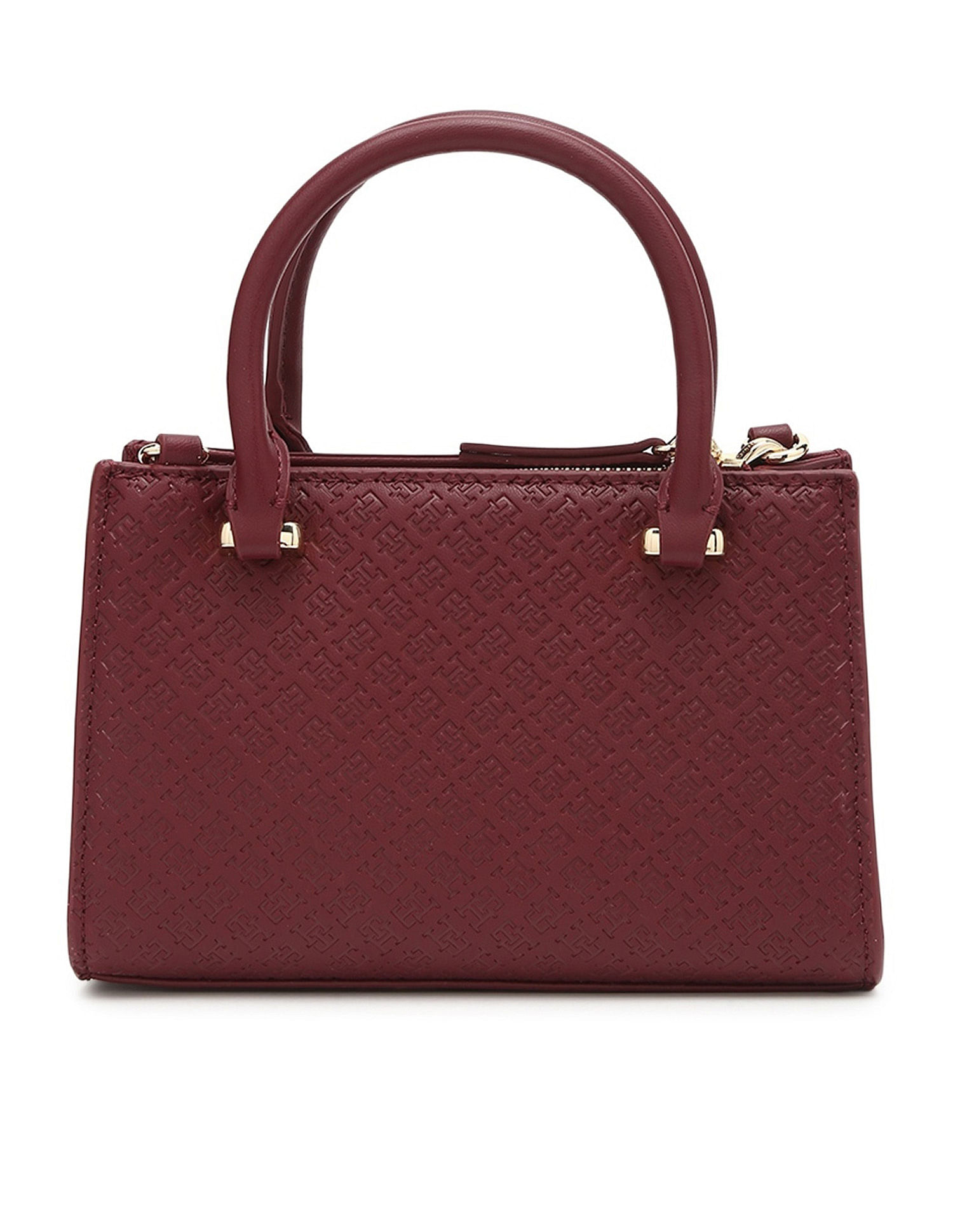 Tommy Hilfiger Logo Purple Pu Handbag