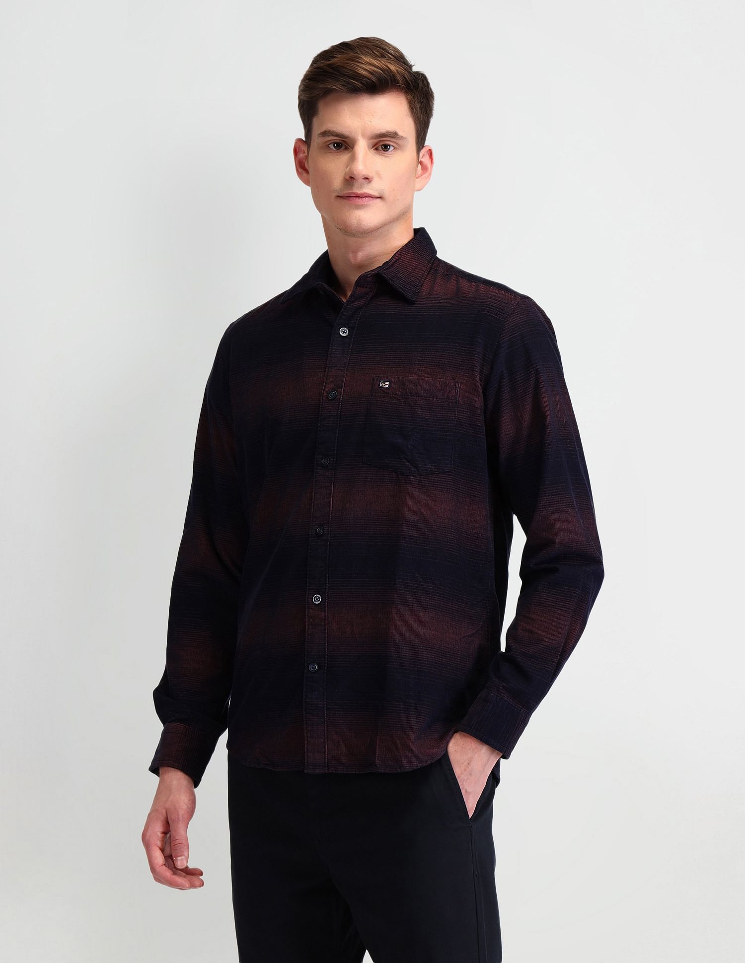 Arrow Sport Slim Fit Lightweight Corduroy Shirt