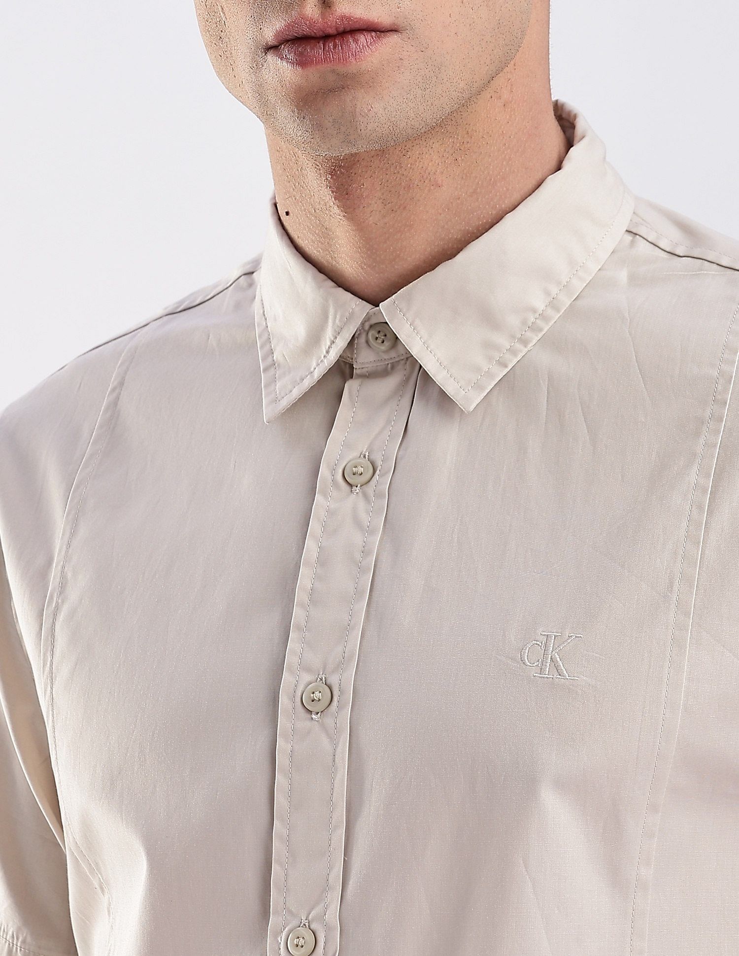 Calvin Klein Jeans Logo Regular Fit Poplin Woven Shirt