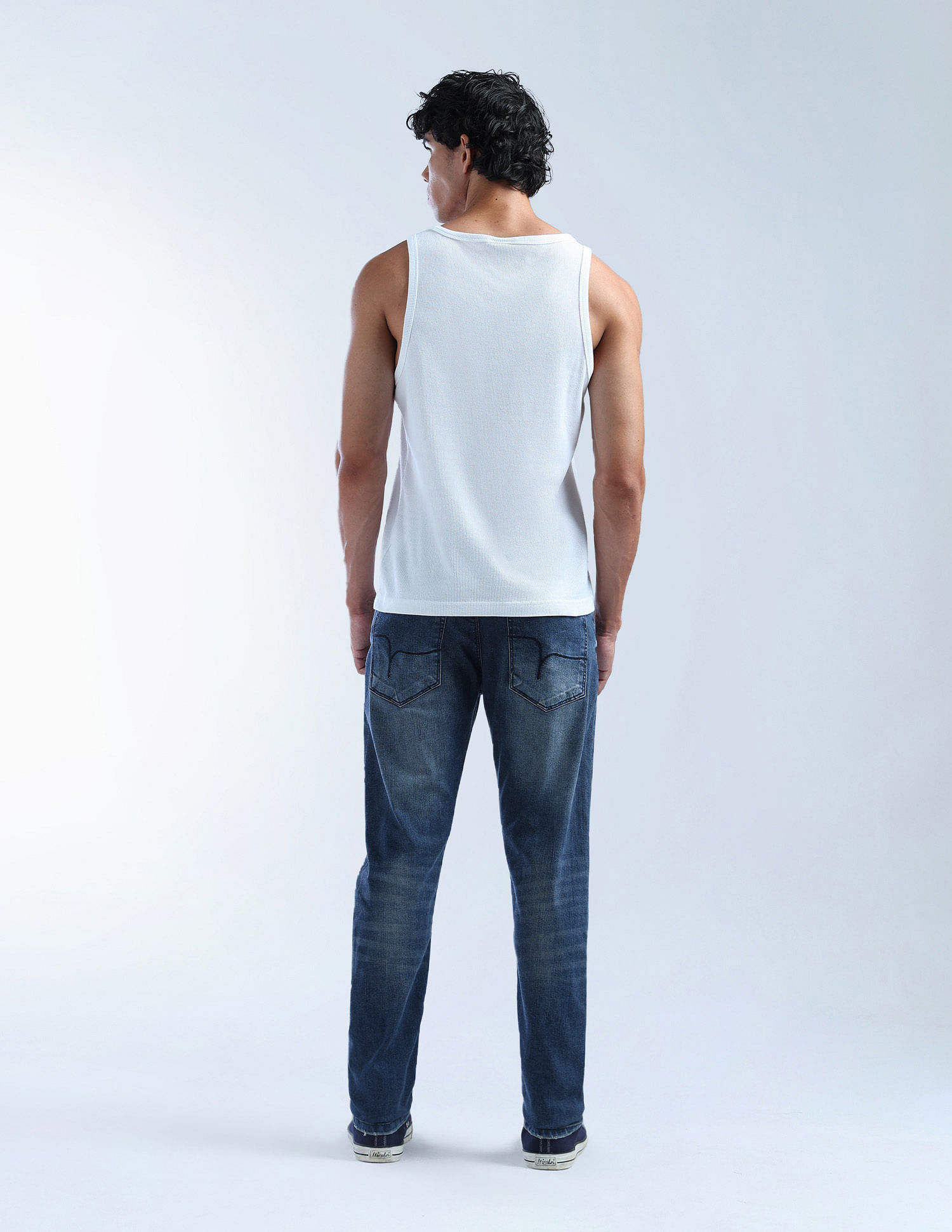 Flying Machine Slash Slim Tapered Fit Whiskered Jeans