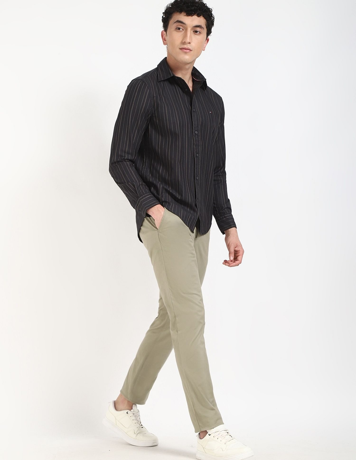Tommy Hilfiger Striped Regular-Fit Dobby Shirt