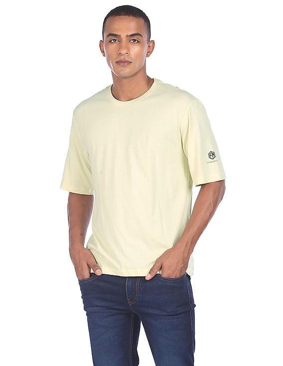 light yellow crew neck