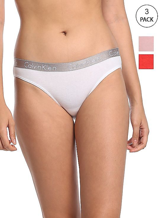 Buy Calvin Klein Underwear Women Assorted Mid Rise Solid Bikini