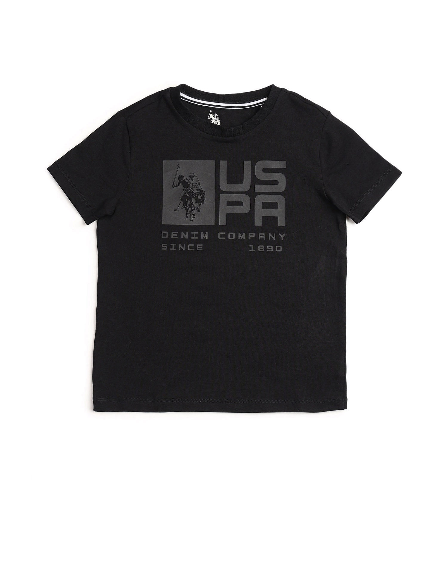 U.S. Polo Assn. Kids Boys Brand Printed Regular Fit T-Shirt