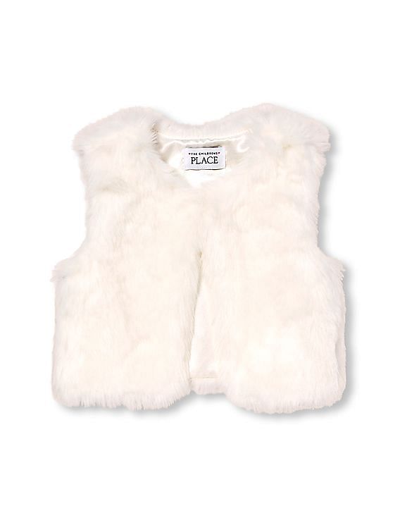 Children's place sale fur vest