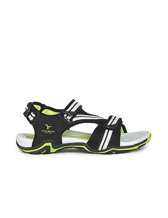 Buy Flying Machine Velcro Strap Striped Ofner Sandals NNNOW