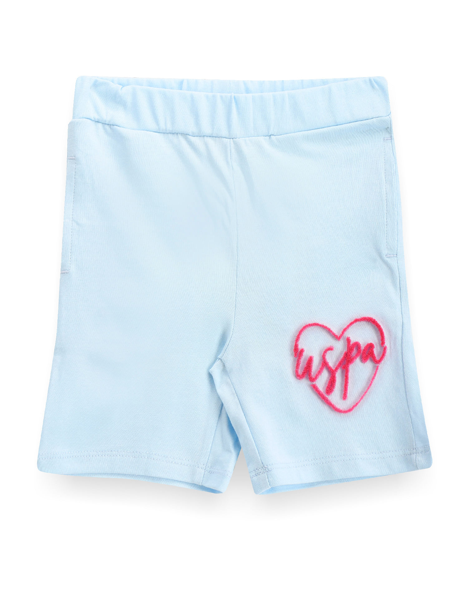 U.S. Polo Assn. Kids Girls Solid Cotton Shorts