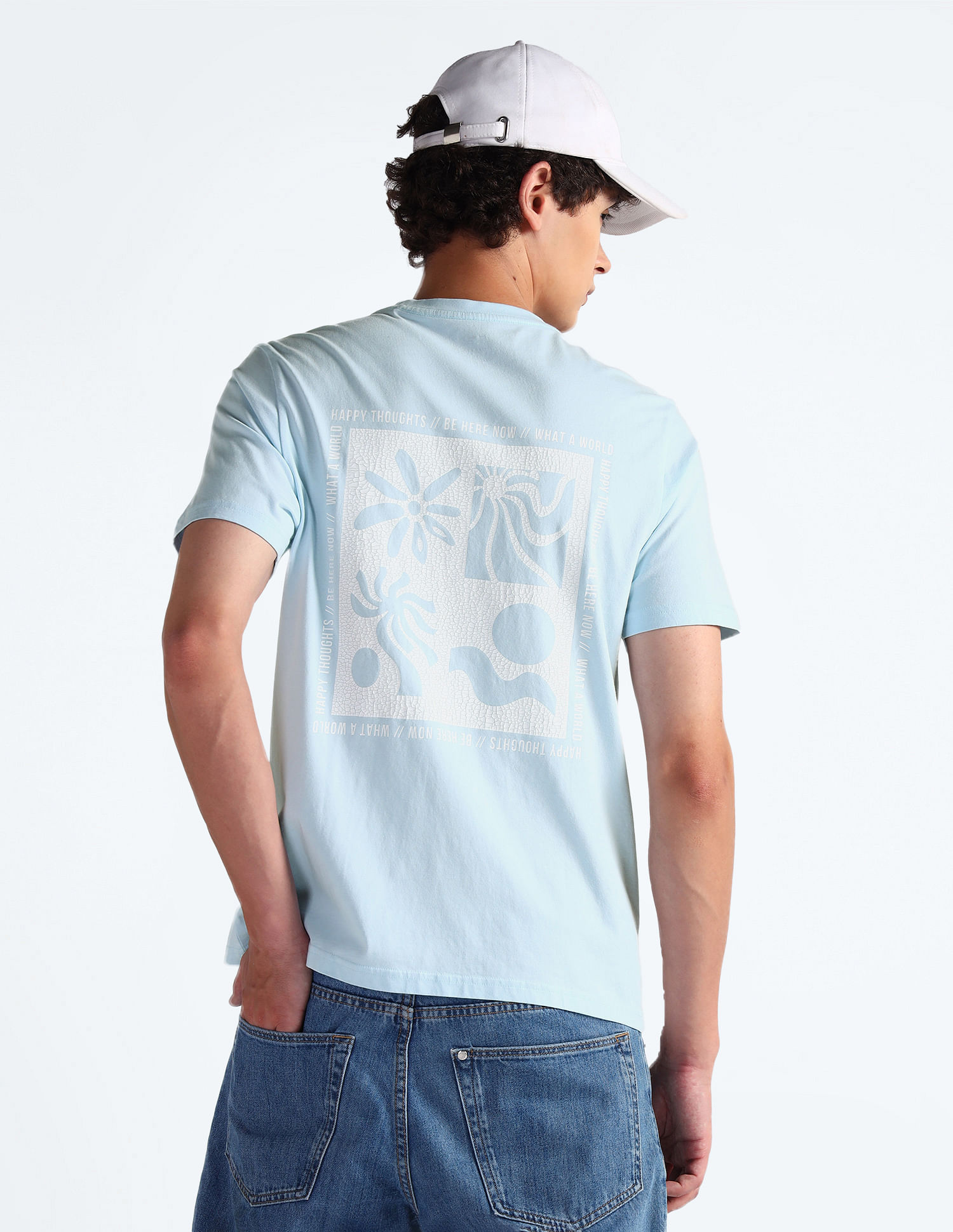 Flying Machine Graphic Print Cotton T-Shirt