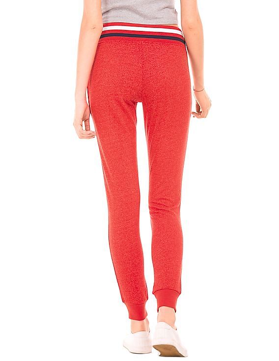 Aeropostale Heathered Drawstring Waist Joggers