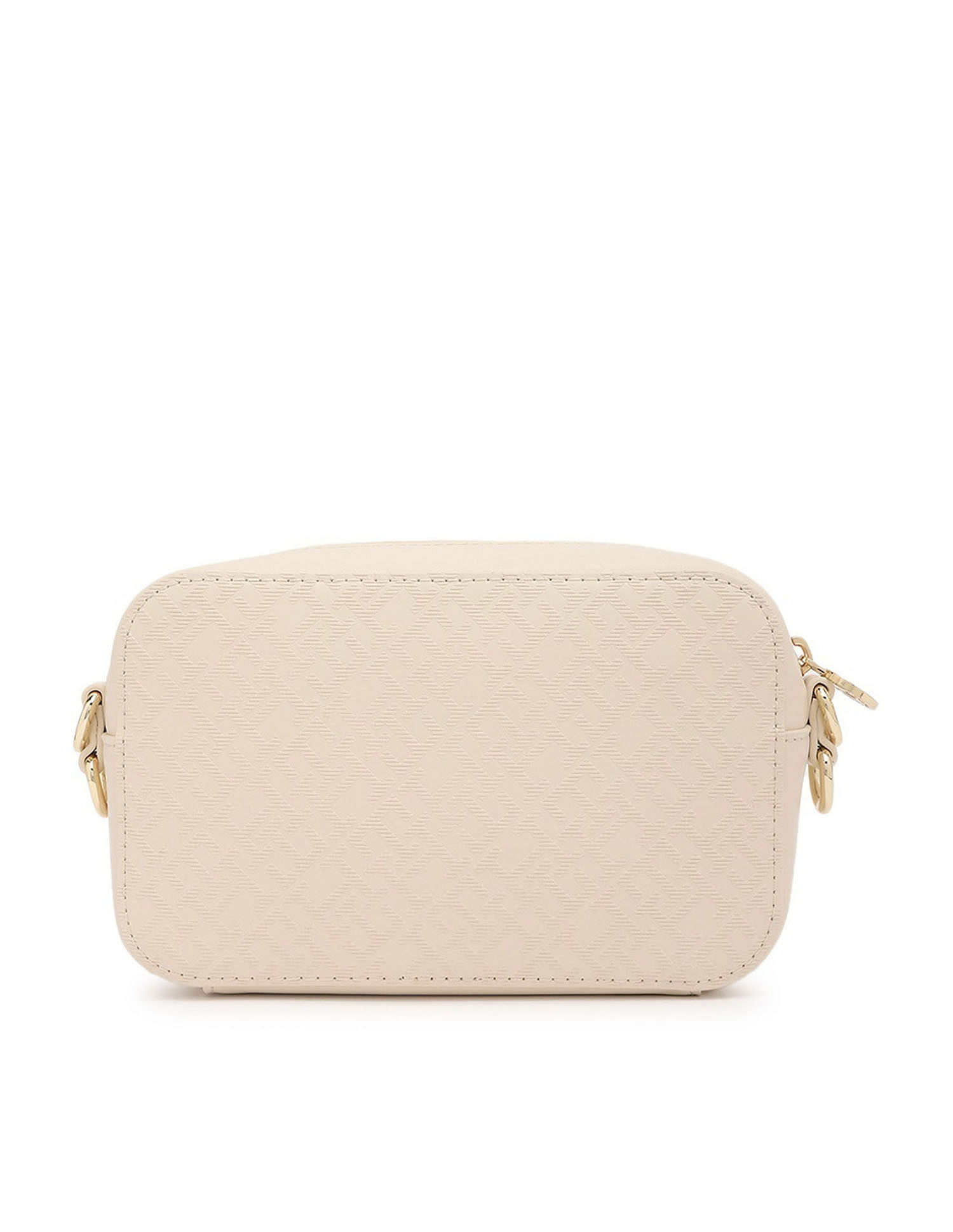 Tommy Hilfiger Textured Cream PU Sling Bag