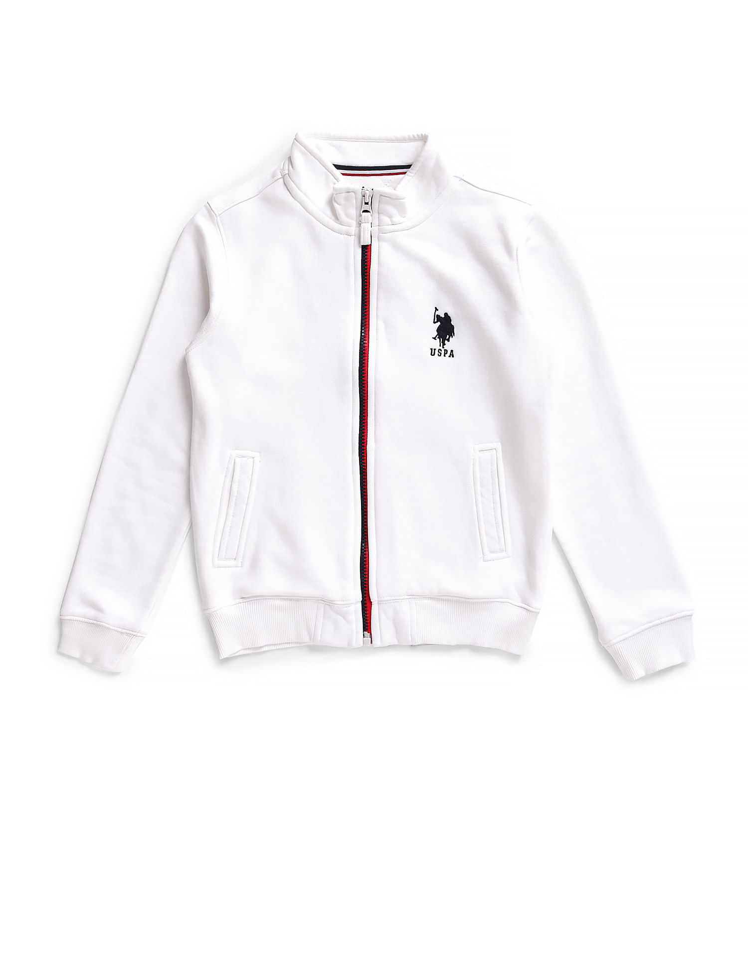 U.S. Polo Assn. Kids Mock Neck England Embroidered Sweatshirt