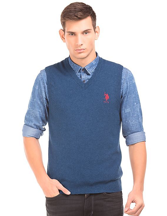 us polo sleeveless sweater