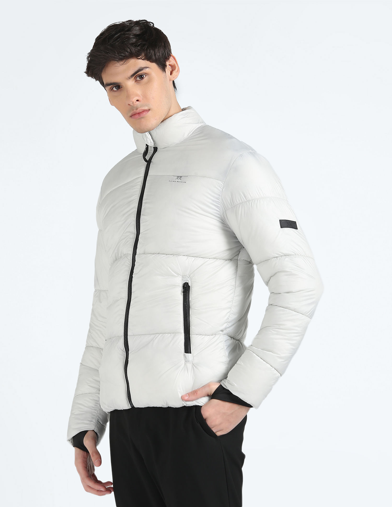 Flying Machine High Neck Solid Jacket