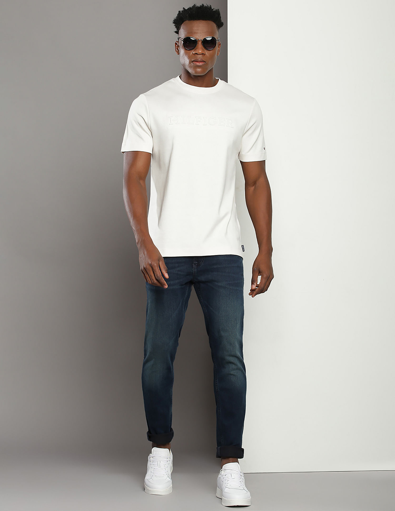 Tommy Hilfiger Embossed Monotype Pique T-Shirt