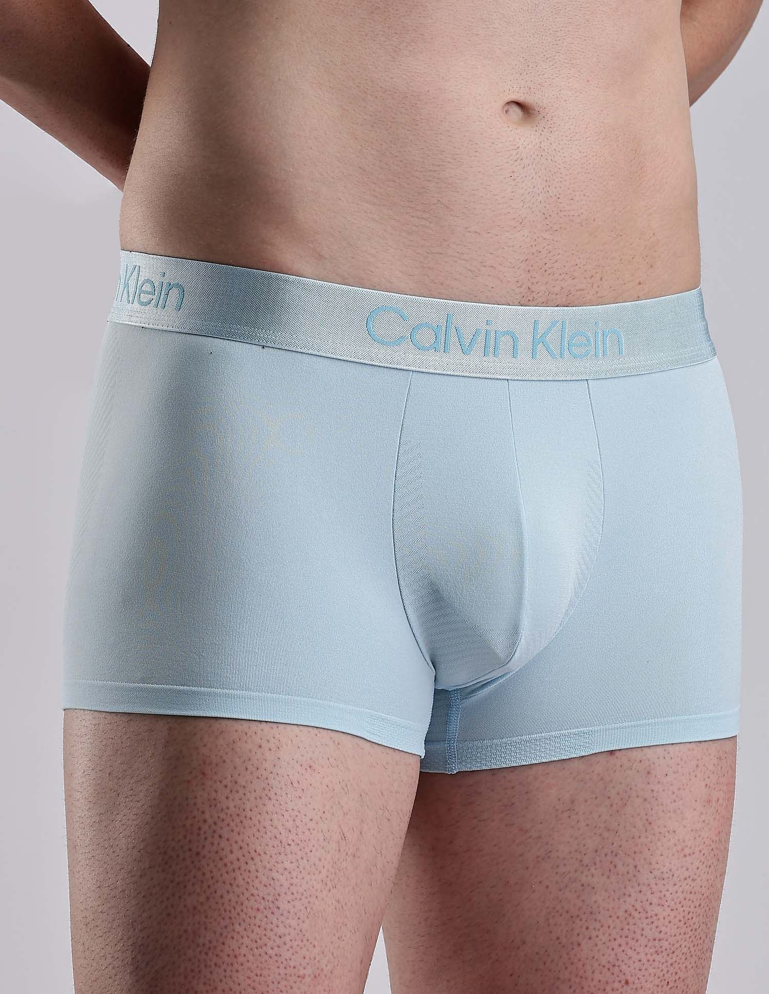 Calvin Klein Underwear Mens Blue Solid Trunk