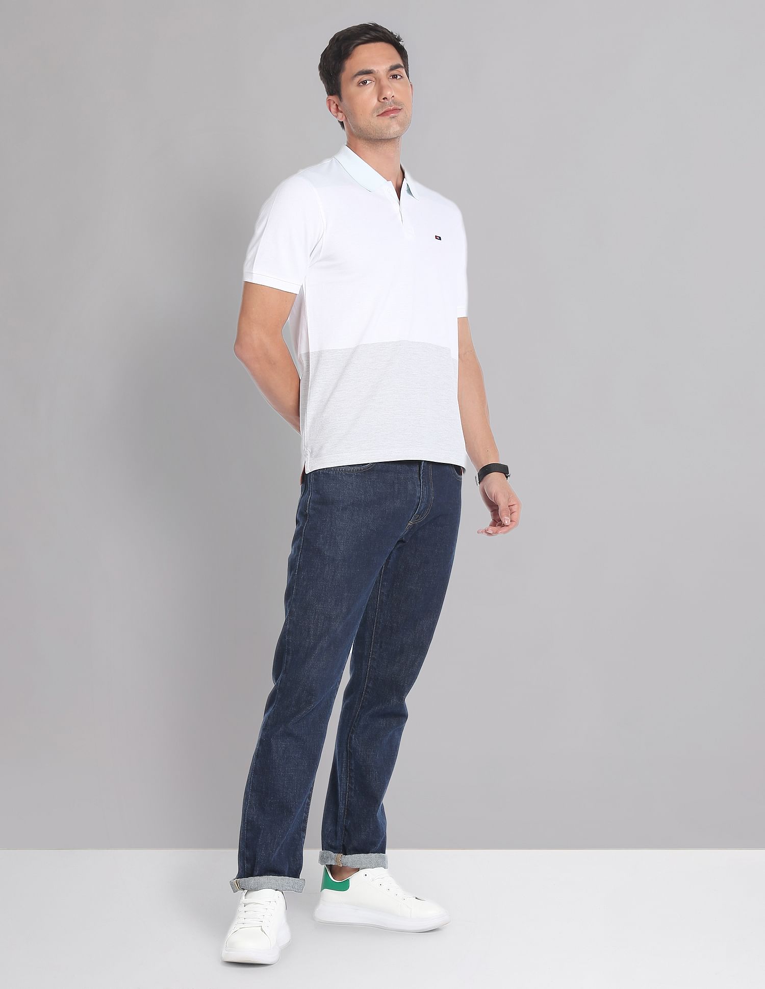 AD by Arvind Colour Block COOL-IT Real Deal Polo Shirt