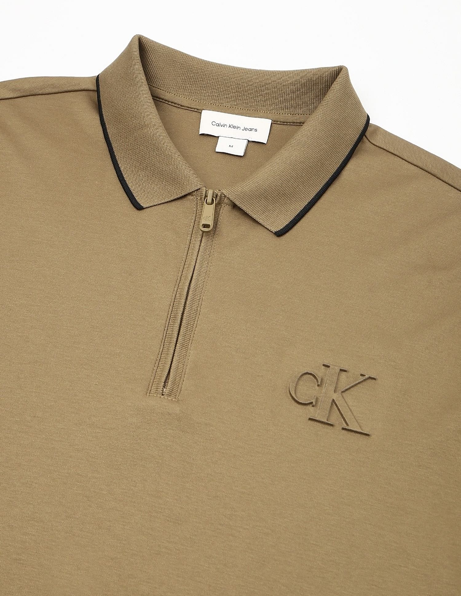 Calvin Klein Jeans Solid Regular Fit Cotton Polo Shirt