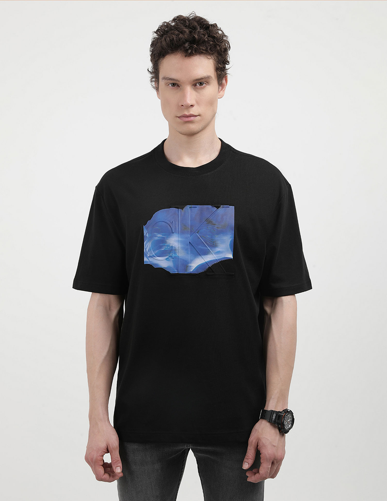 Calvin Klein Jeans Embossed Euphoric Floral T-Shirt